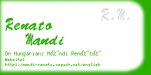 renato mandi business card